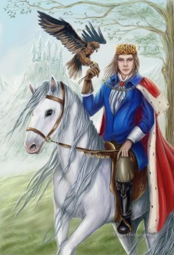 malerei weißem rand Ölbilder verkaufen - der Prinz auf weißem ein Pferd